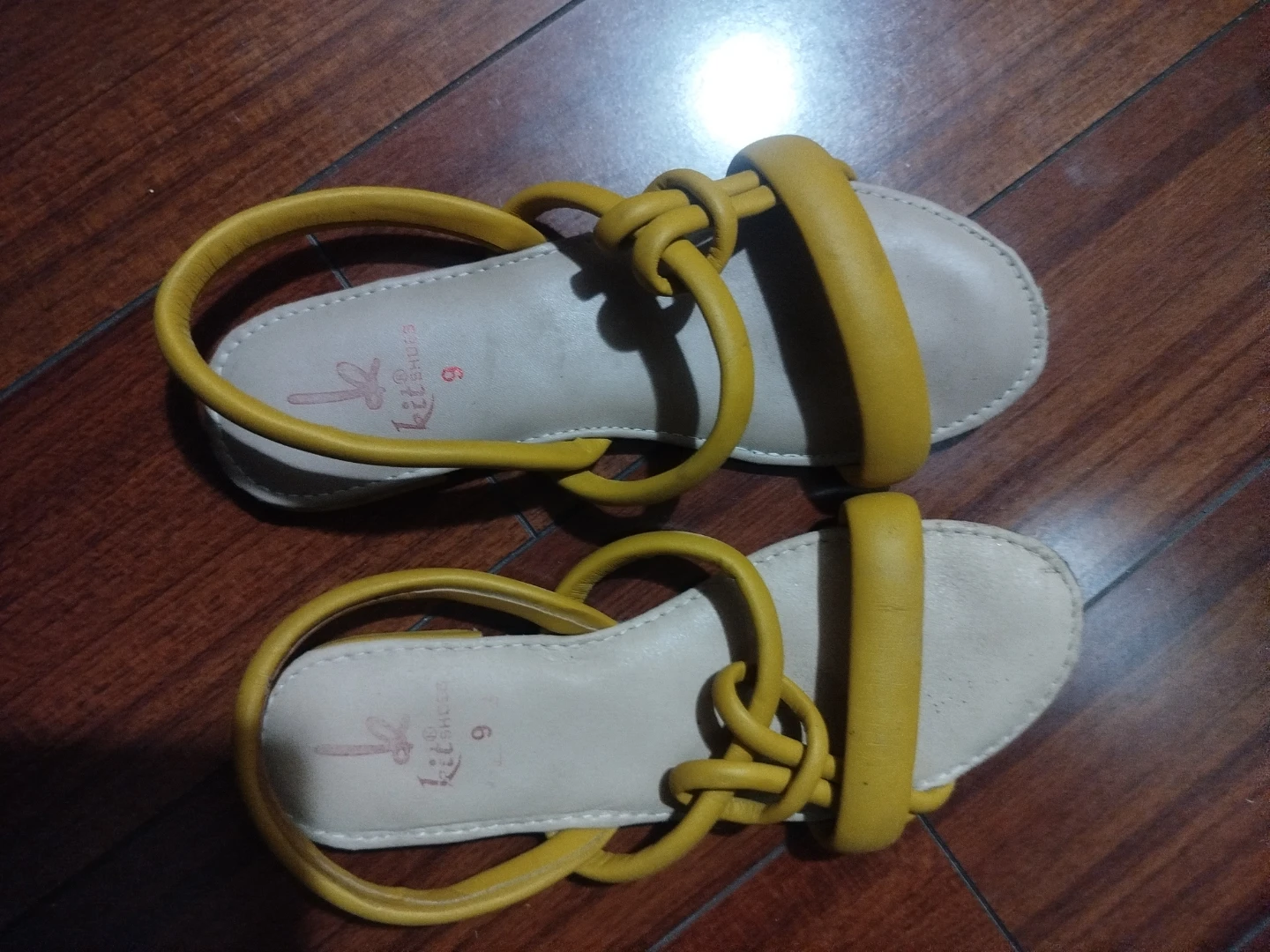 Kilt Shoes Yellow Sandals - Size 9