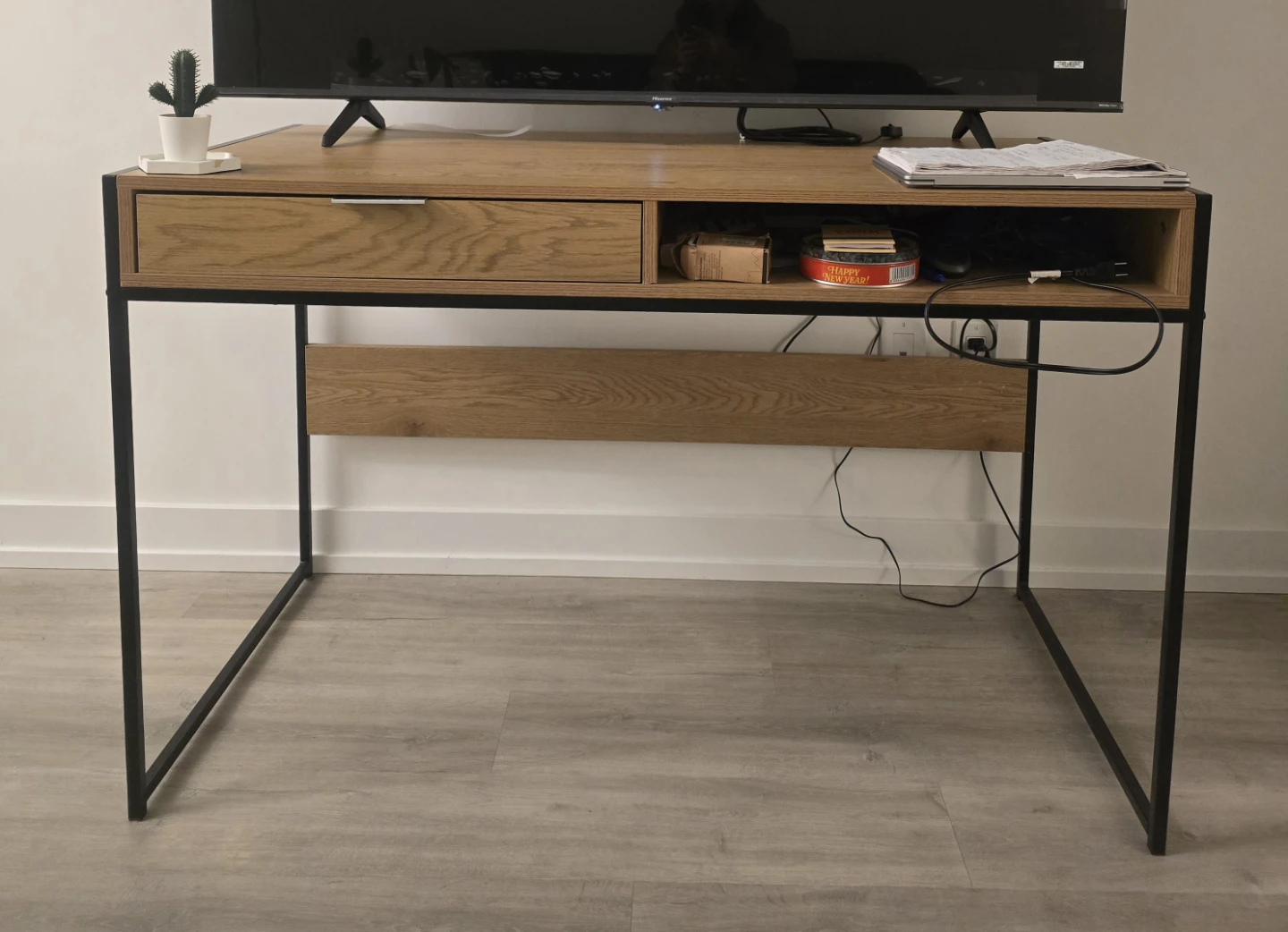 Wood & Metal Desk
