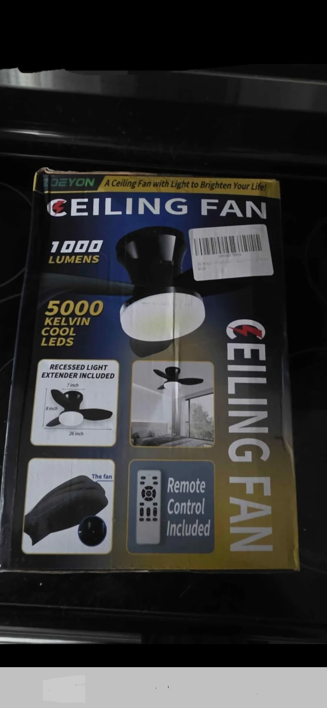 Deyon 26-inch Ceiling Fan with Light and Remote Control BNIB - photo 3