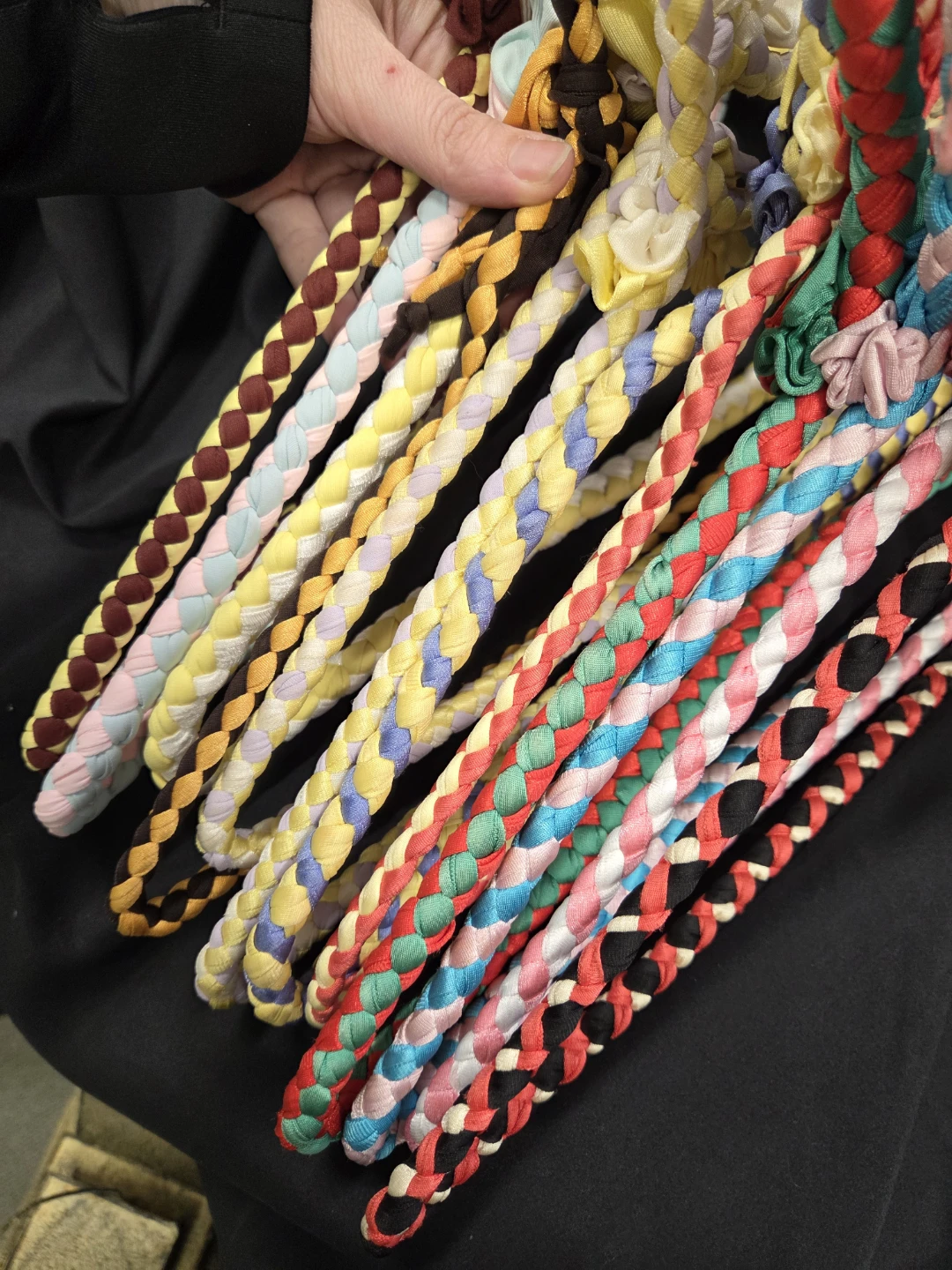 Set of 12 Decorative Braided Hangers with Flower Accents - photo 3
