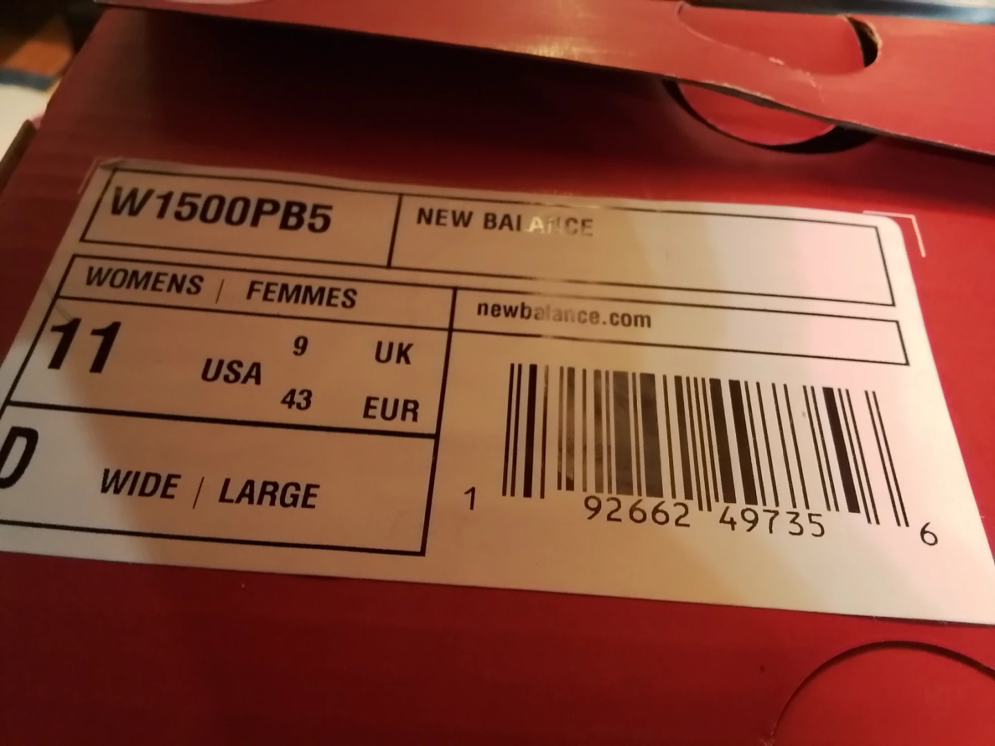 New Balance W1500PB5 Running Shoes -USA 11, EUR43,  UK9 Wide New - photo 3
