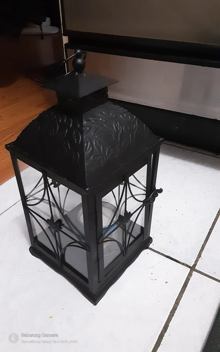 Black Metal Candle Lantern - photo 2