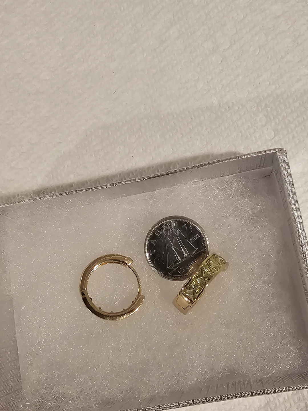 GoldPlated  Hoop Earrings with Peridot (CZ Simulated) - photo 3