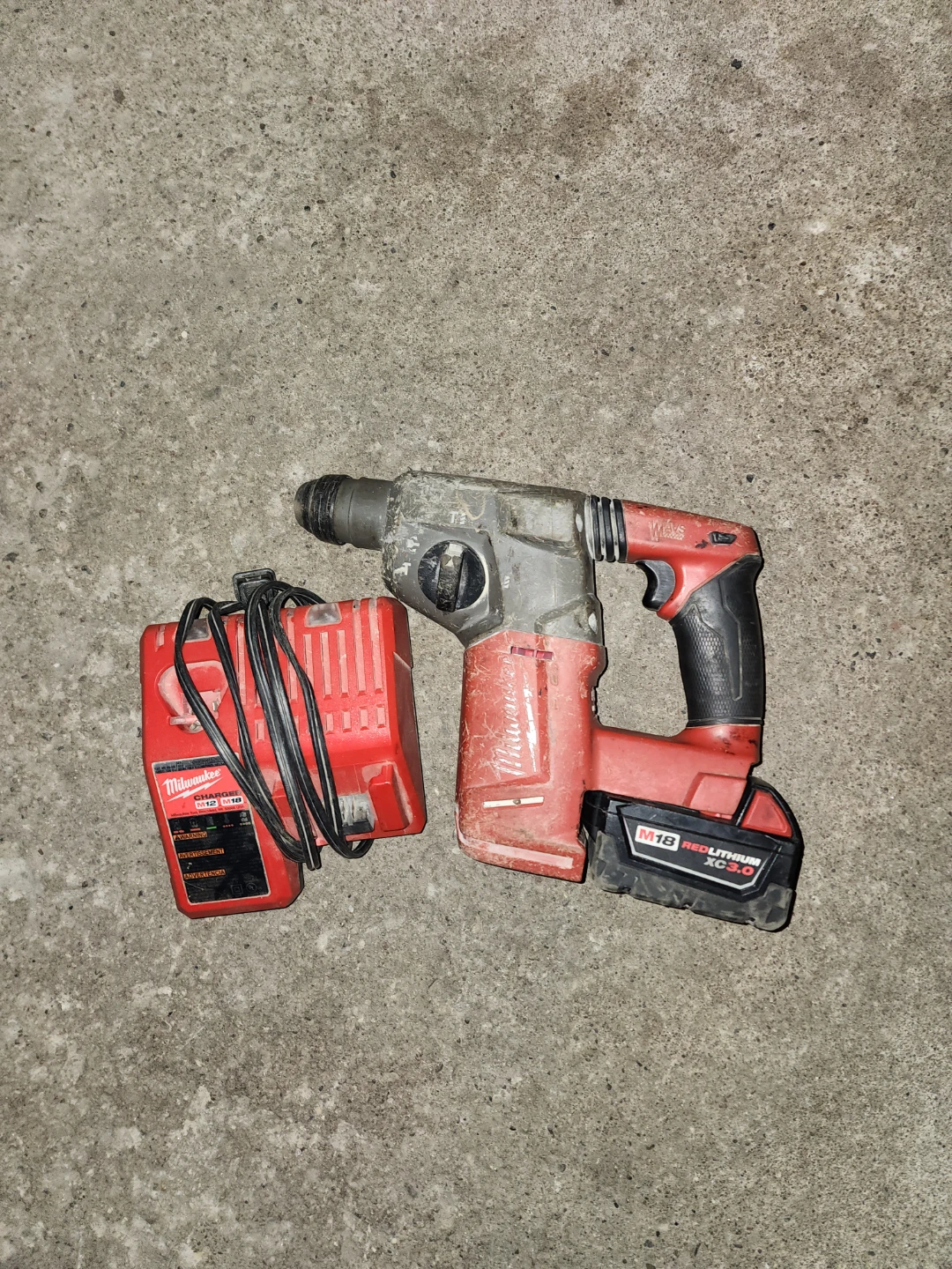 Milwaukee M18 Rotary Hammer with Charger and Battery