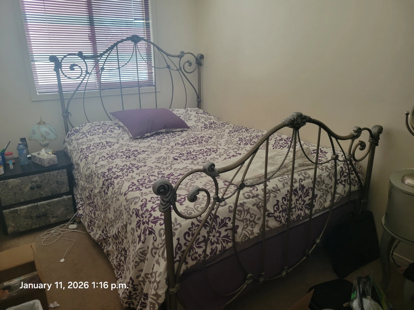 Wrought Iron Bed Frame - Queen Size