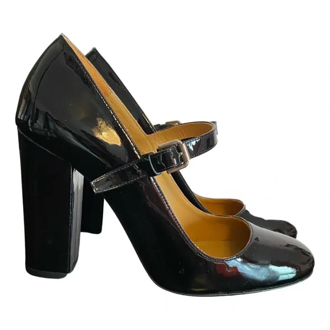 Polo Ralph Lauren Patent Leather Black Mary Janes Pumps - photo 5