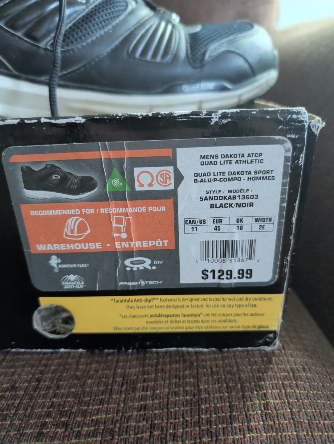 🥕 Dakota Quad Lite steel toe Shoes Size 11 Black 🥕 - photo 3