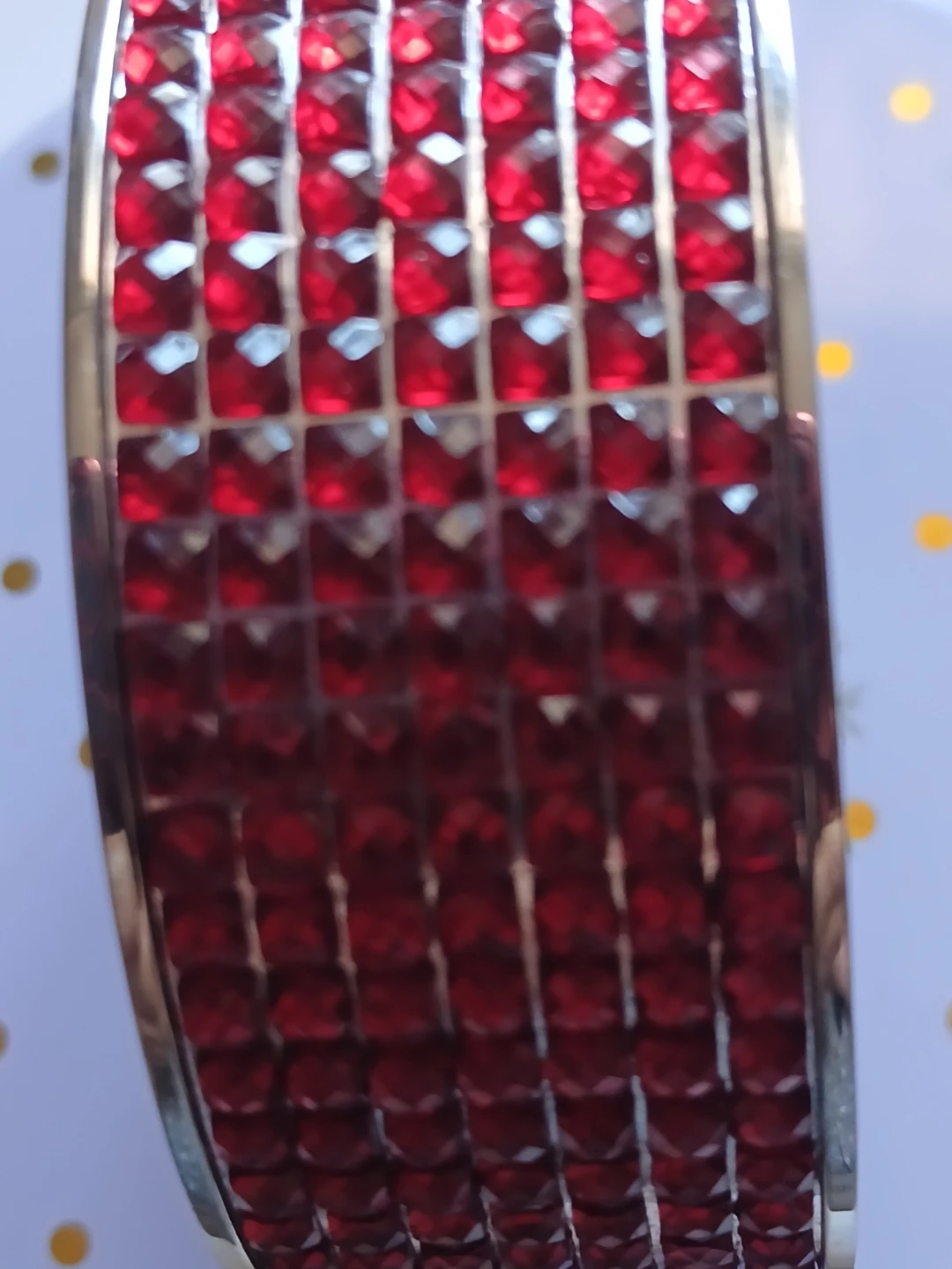 Red Rhinestone Bangle Bracelet - photo 2