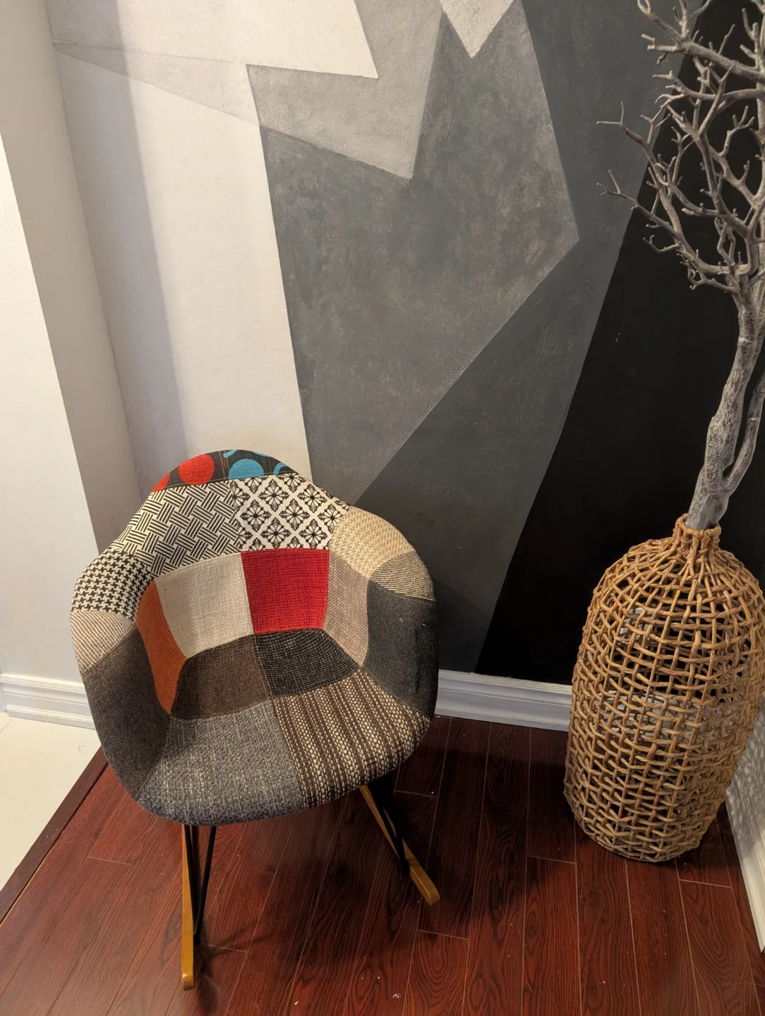 Funky Patchwork Accent Rocking Chair - photo 2