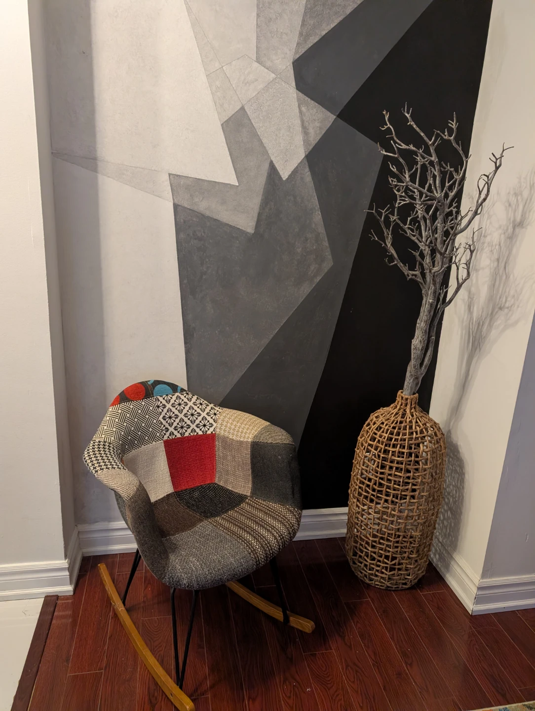 Funky Patchwork Accent Rocking Chair - photo 5