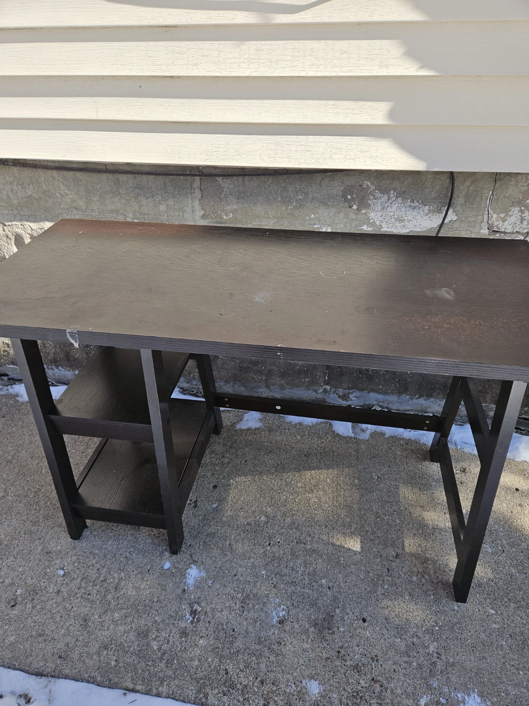 Dark Wood Console Table - photo 2