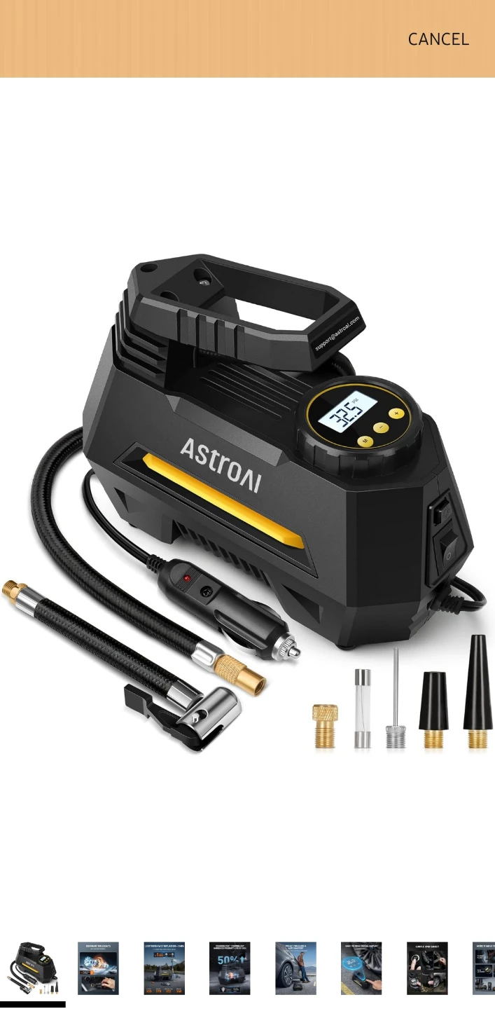 ASTROAI Portable Air Compressor Pump