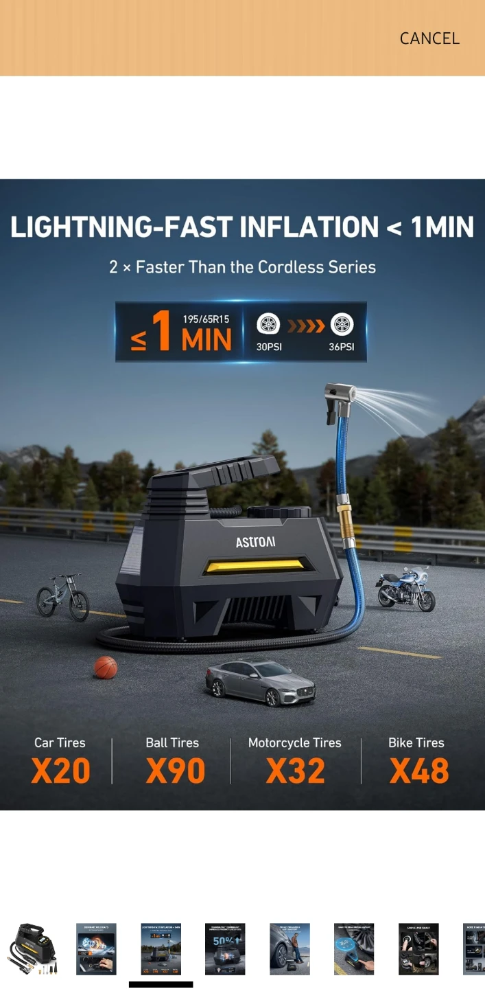 ASTROAI Portable Air Compressor Pump - photo 3