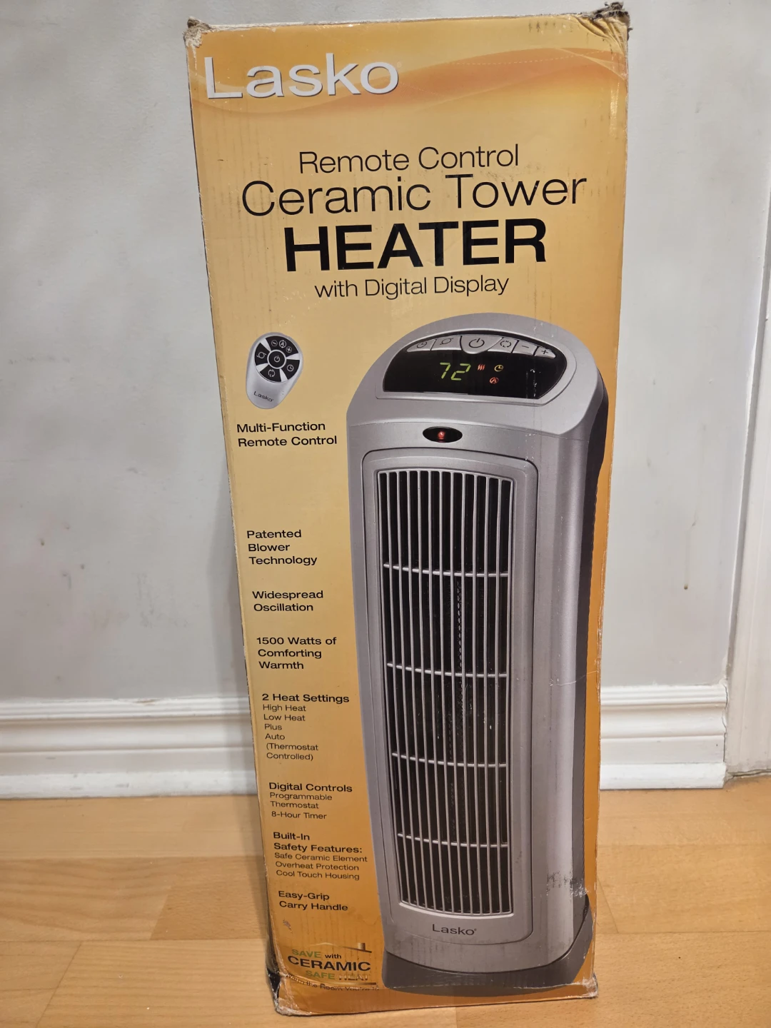 Lasko Remote Control Ceramic Tower Heater - photo 3
