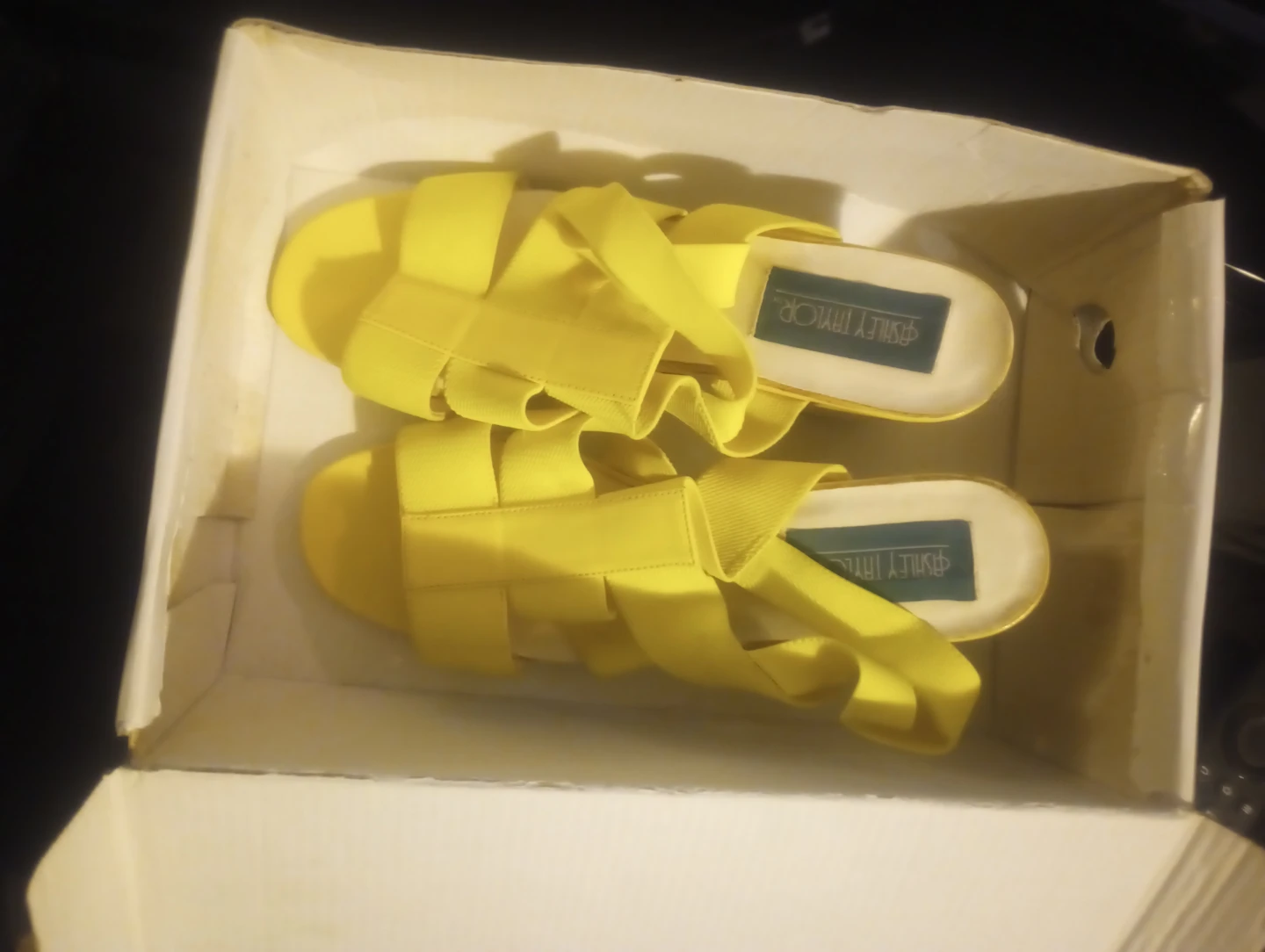Ashley Taylor Yellow Strappy Sandals