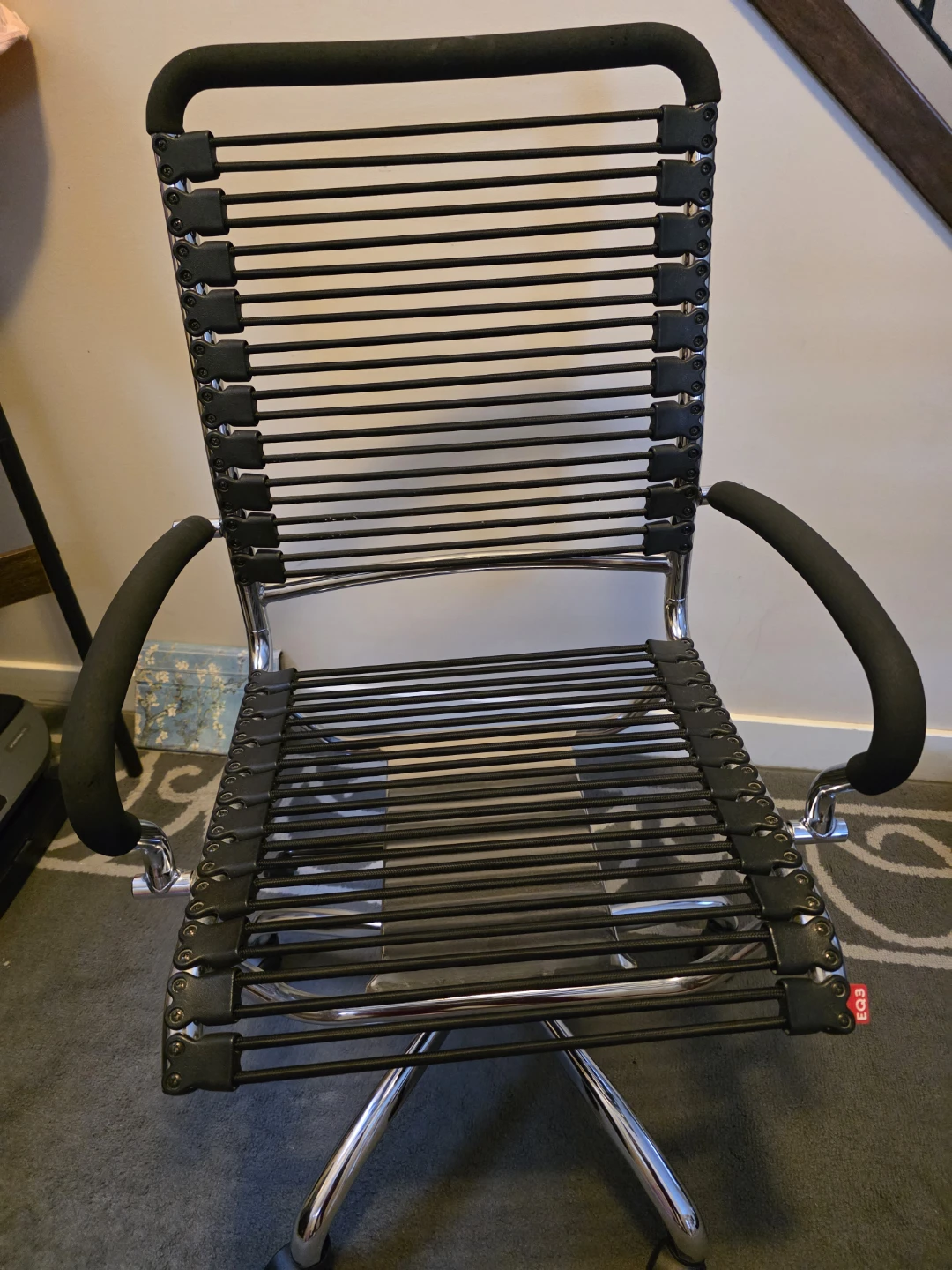 EQ3 Black Bungee Office Chair