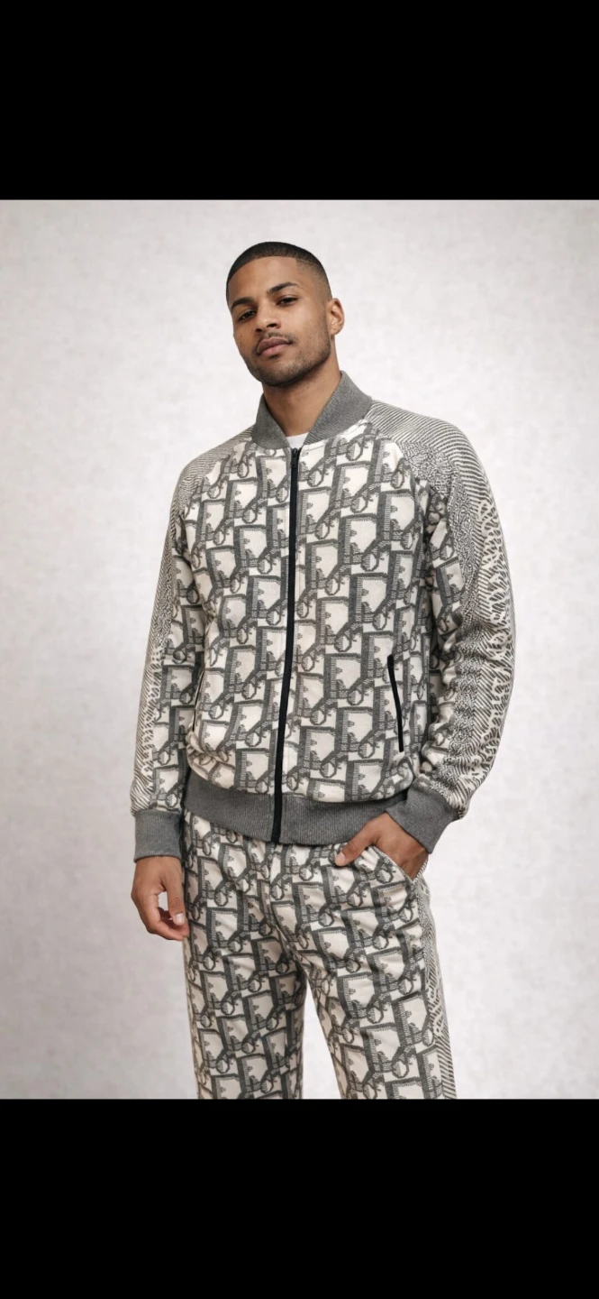 Christian Dior Monogram Zip-Up Bomber Jacket