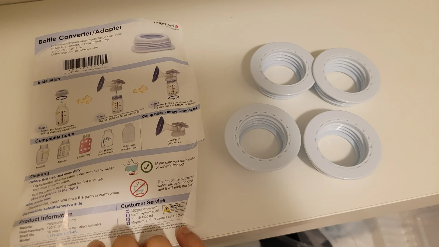 Maymom 4 Bottle Converter/Adapter - Medela, Pigeon - photo 2