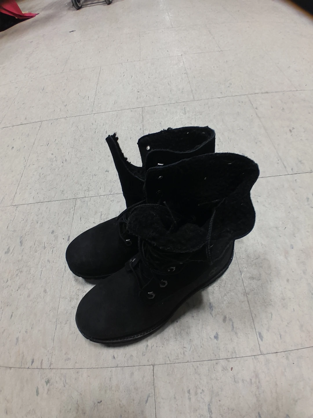 Black Suede Fur Lined  Timberland Winter Boots 6 - photo 2