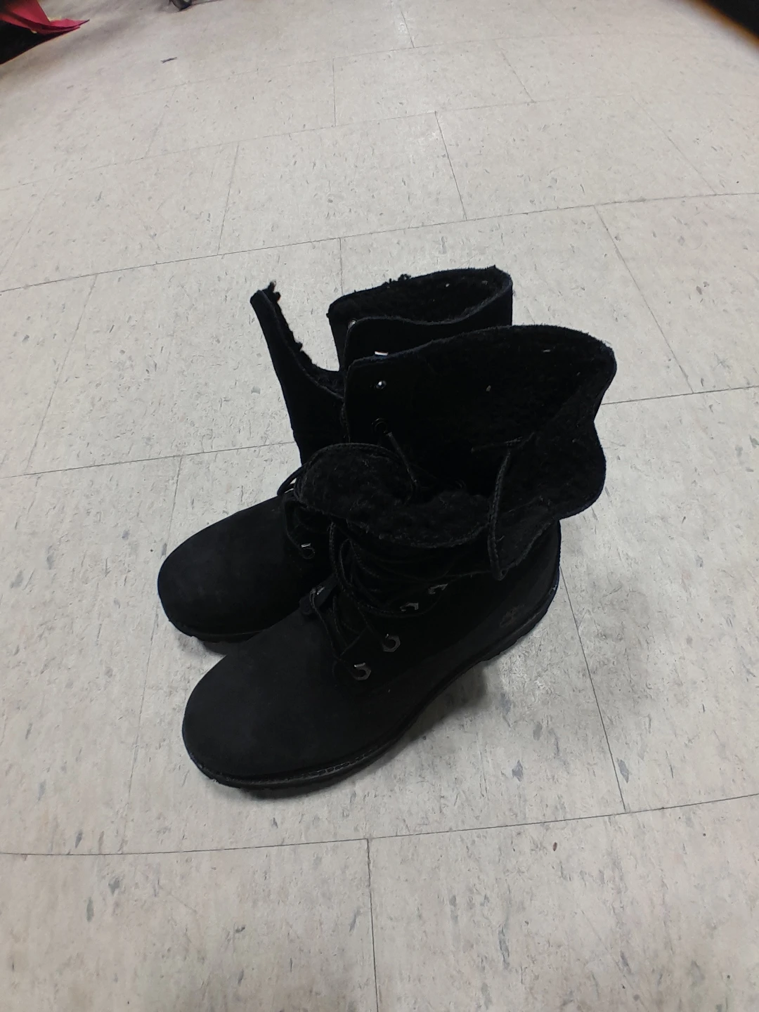 Black Suede Fur Lined  Timberland Winter Boots 6 - photo 3