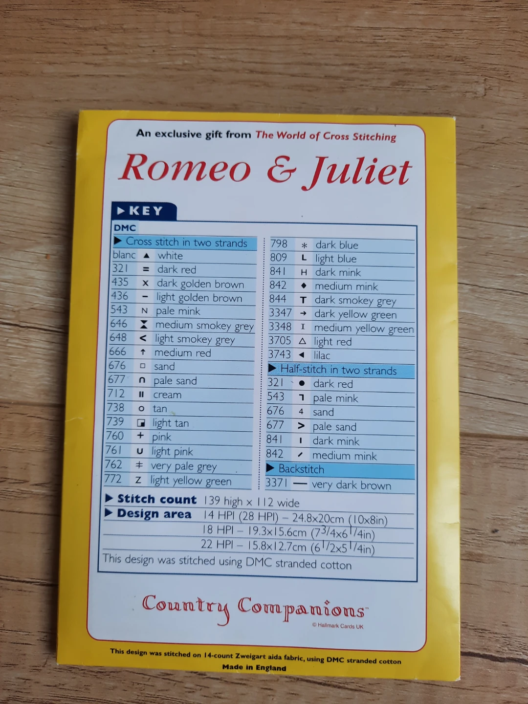 Romeo & Juliet Cross Stitch Chart - photo 2