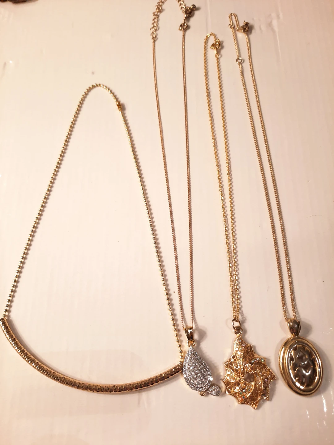 Assorted Gold Tone Necklaces with Pendants - photo 3