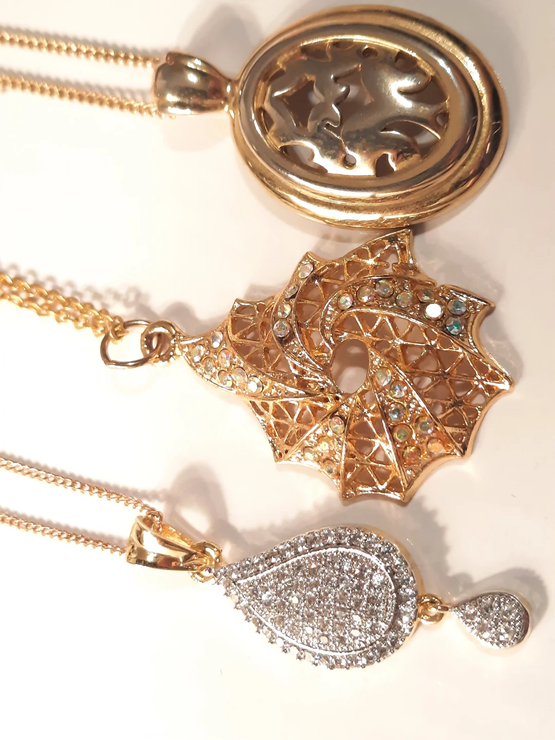 Assorted Gold Tone Necklaces with Pendants - photo 5