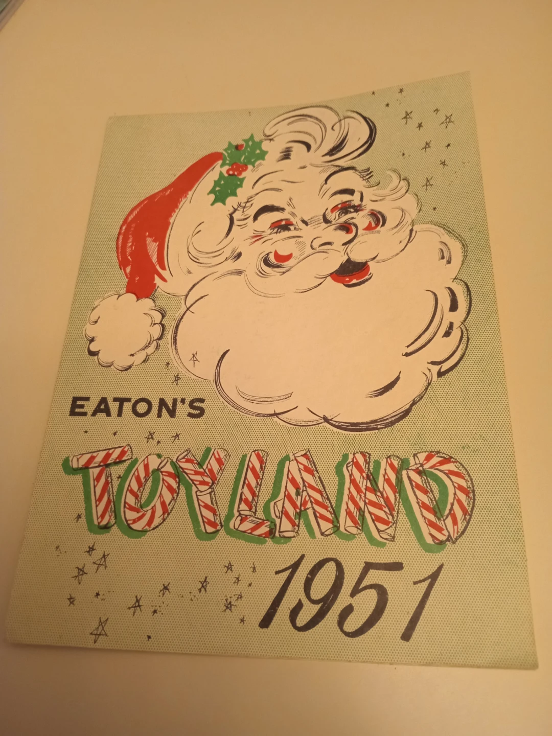 Vintage Eaton's Toyland 1951 Card