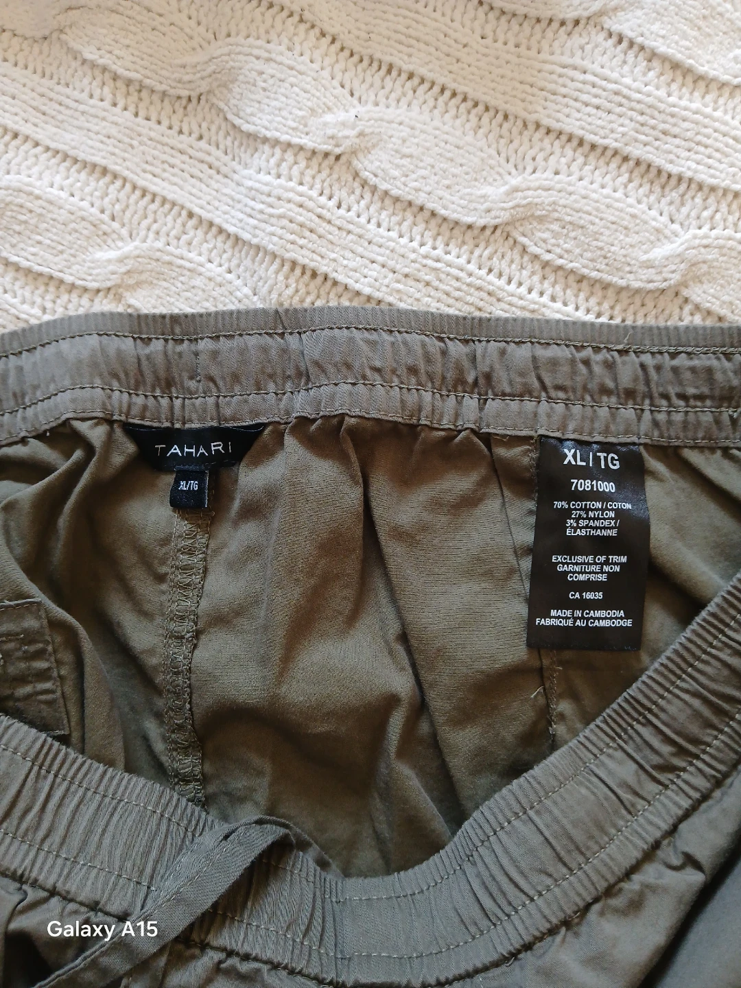 Tahari Cargo Pants XL/TG Army Green Cotton Blend - photo 2