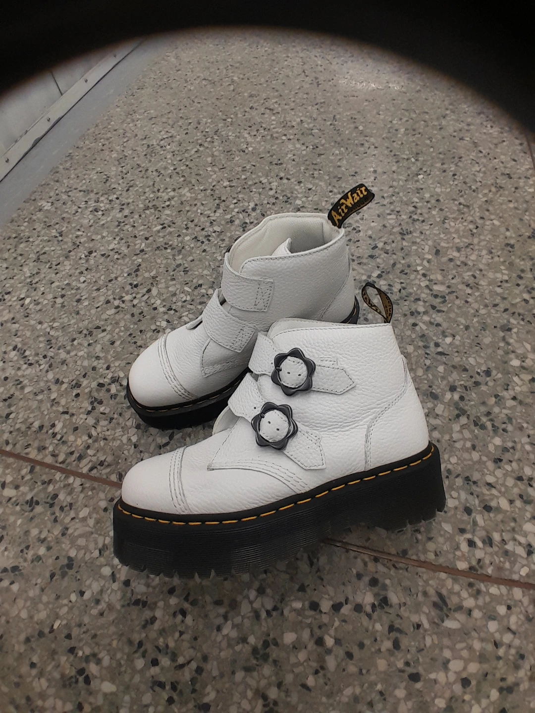 Dr. Martens Buckle Boots - White women's size 9