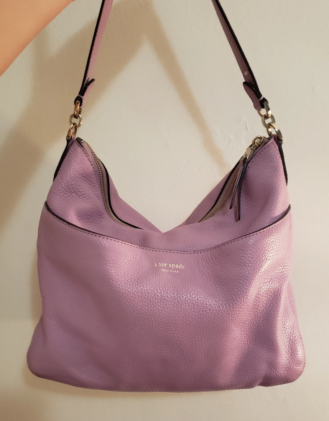 Kate Spade Purple Leather Shoulder Bag