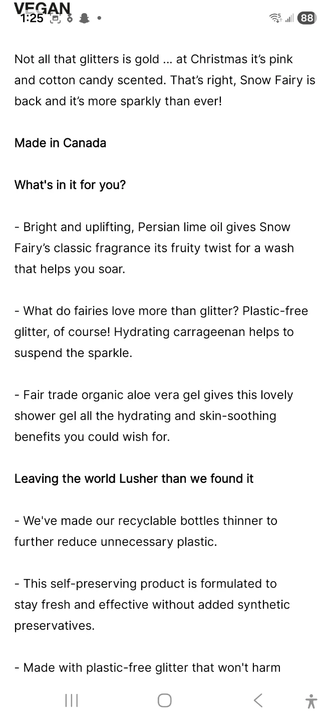 Lush Snow Fairy Glitter Shower Gel 55ml - photo 2