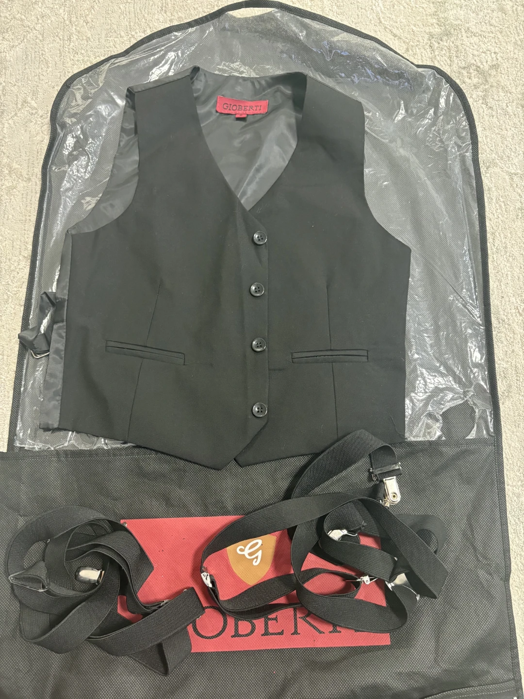 Gioberti Boys Suit - Black Jacket & Pants Set of 9 - photo 4