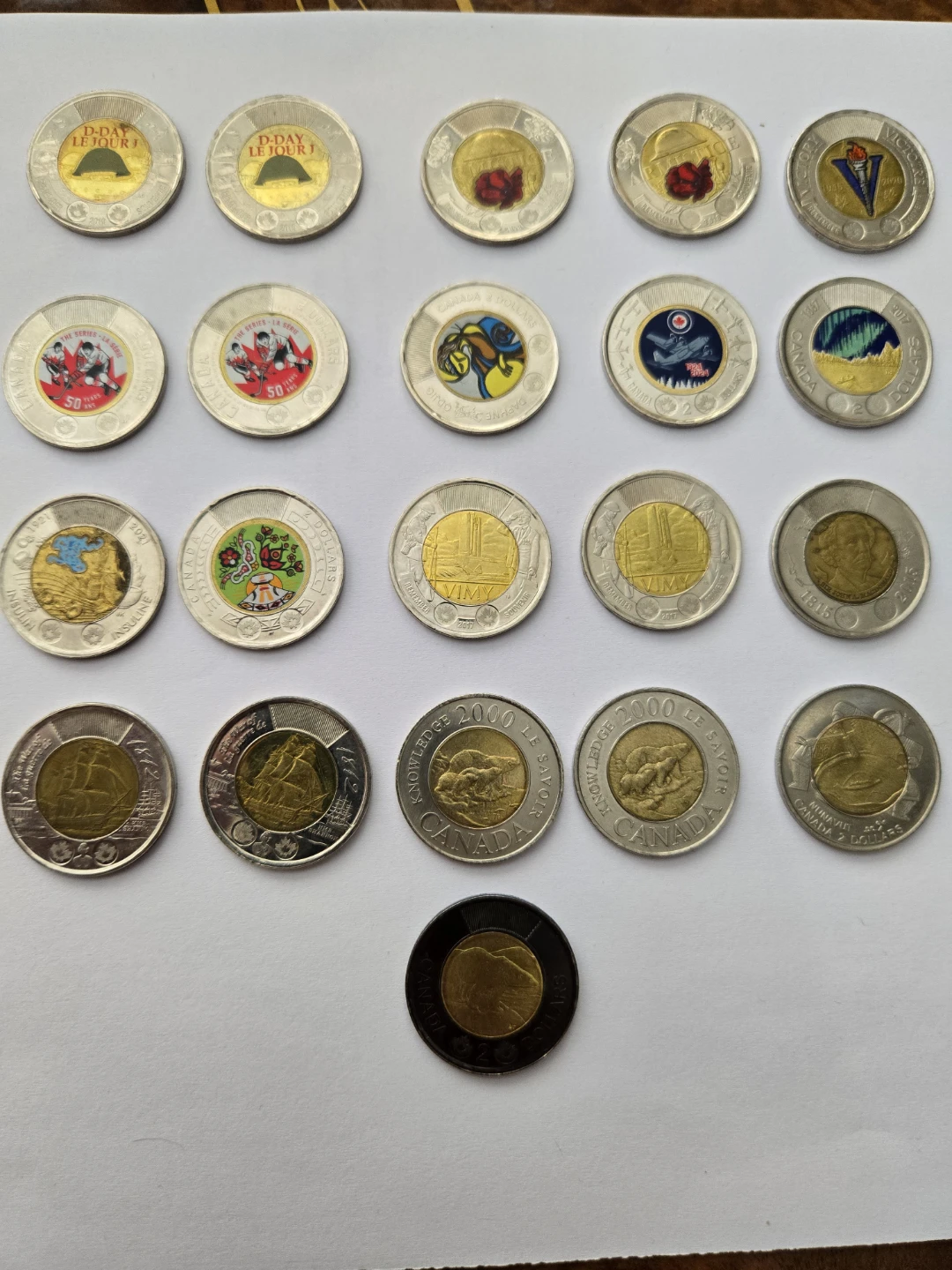 Collection of Commemorative Canadian Toonies