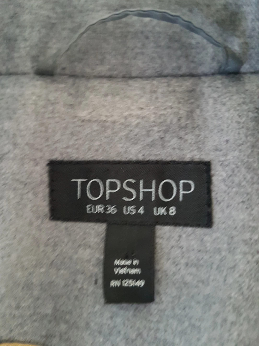TOPSHOP Grey Wool Blend Blazer Coat Size US 4 - photo 2