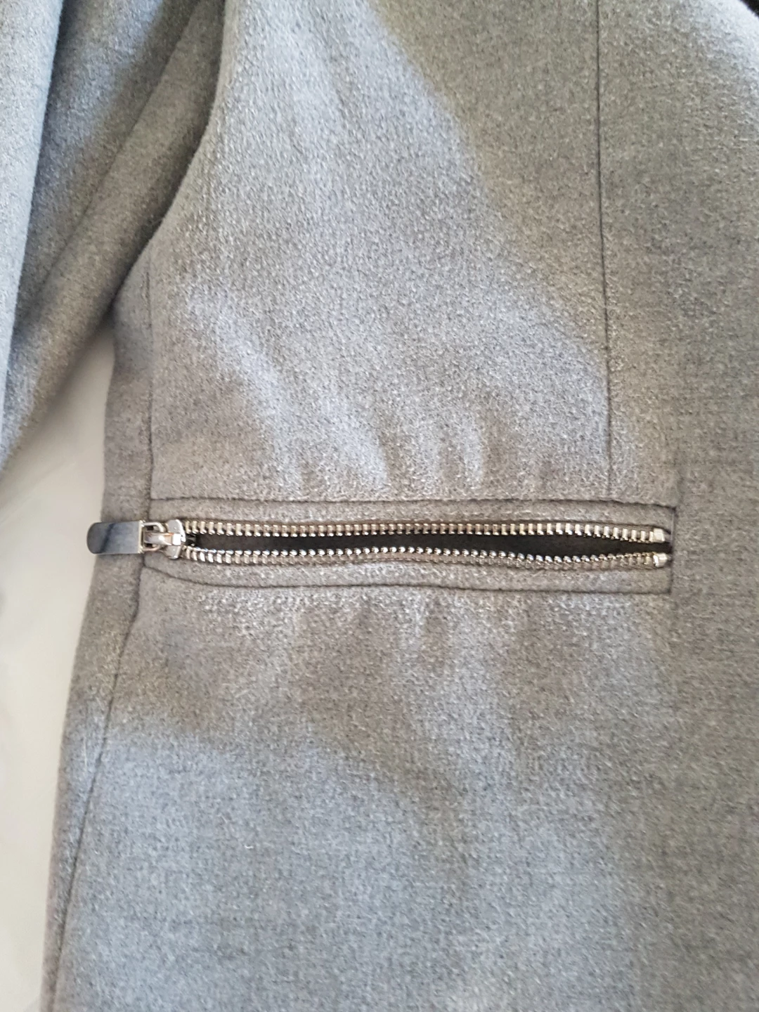 TOPSHOP Grey Wool Blend Blazer Coat Size US 4 - photo 4