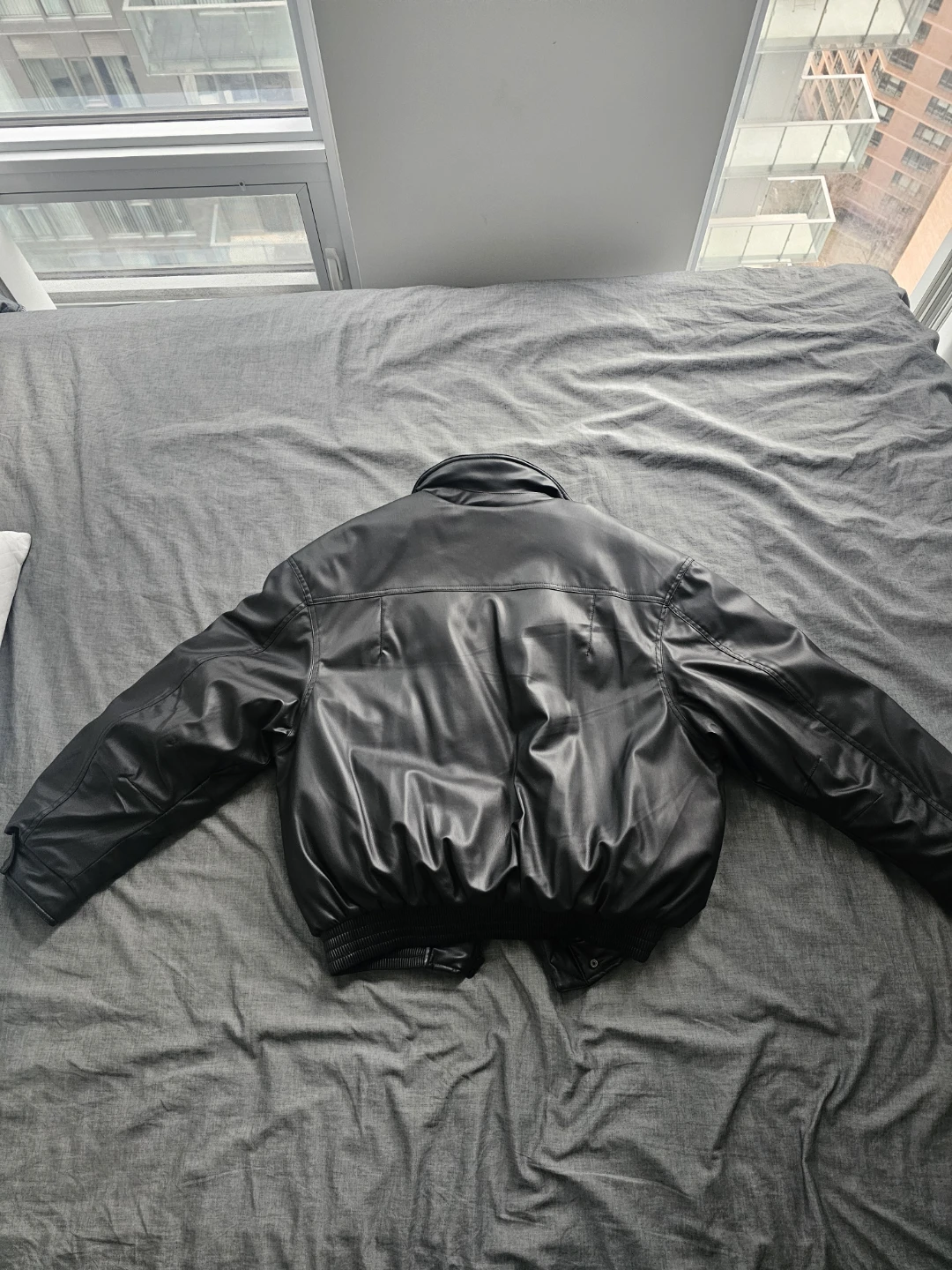 Zara Faux Leather Jacket - Black - Size S