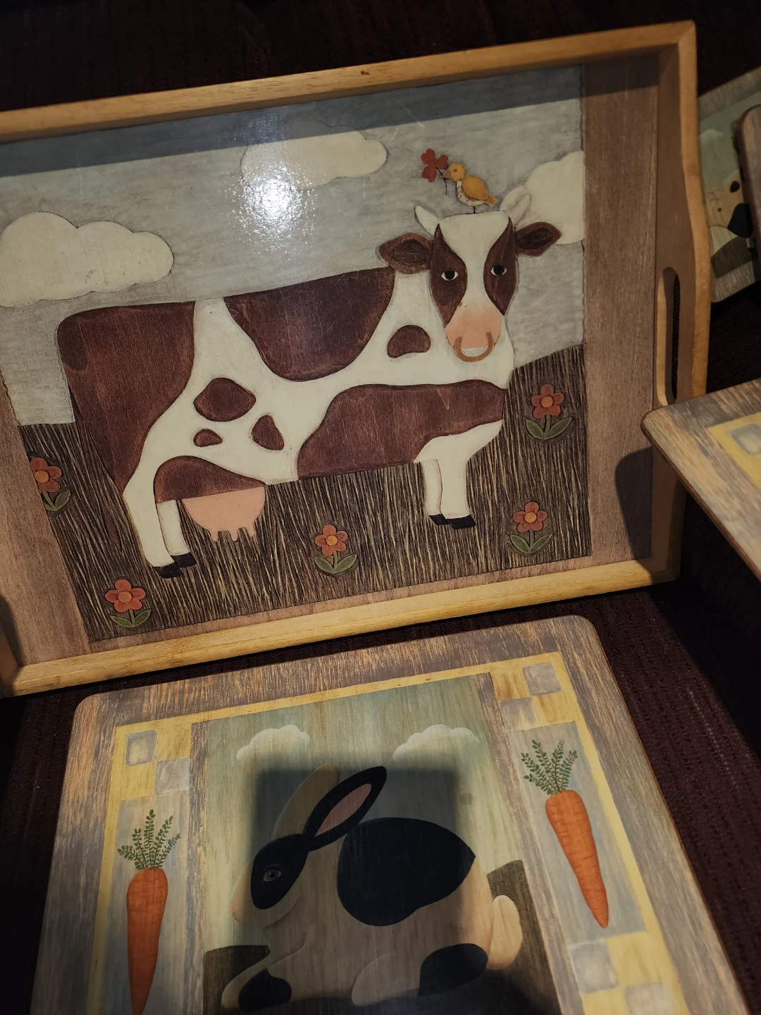 Wooden Serving Tray and Coaster Set - photo 4