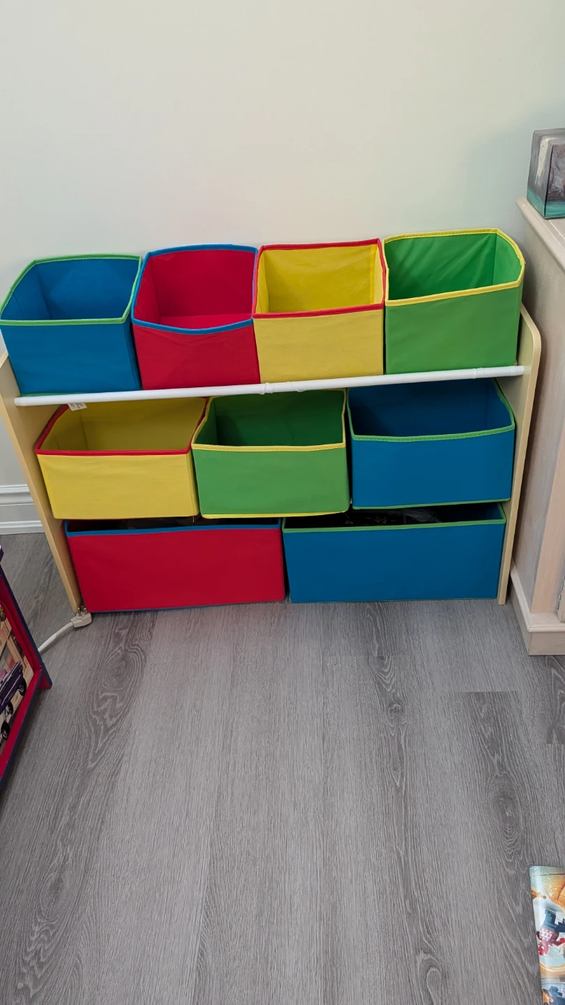 Kids' Toy Storage Shelf with Bins