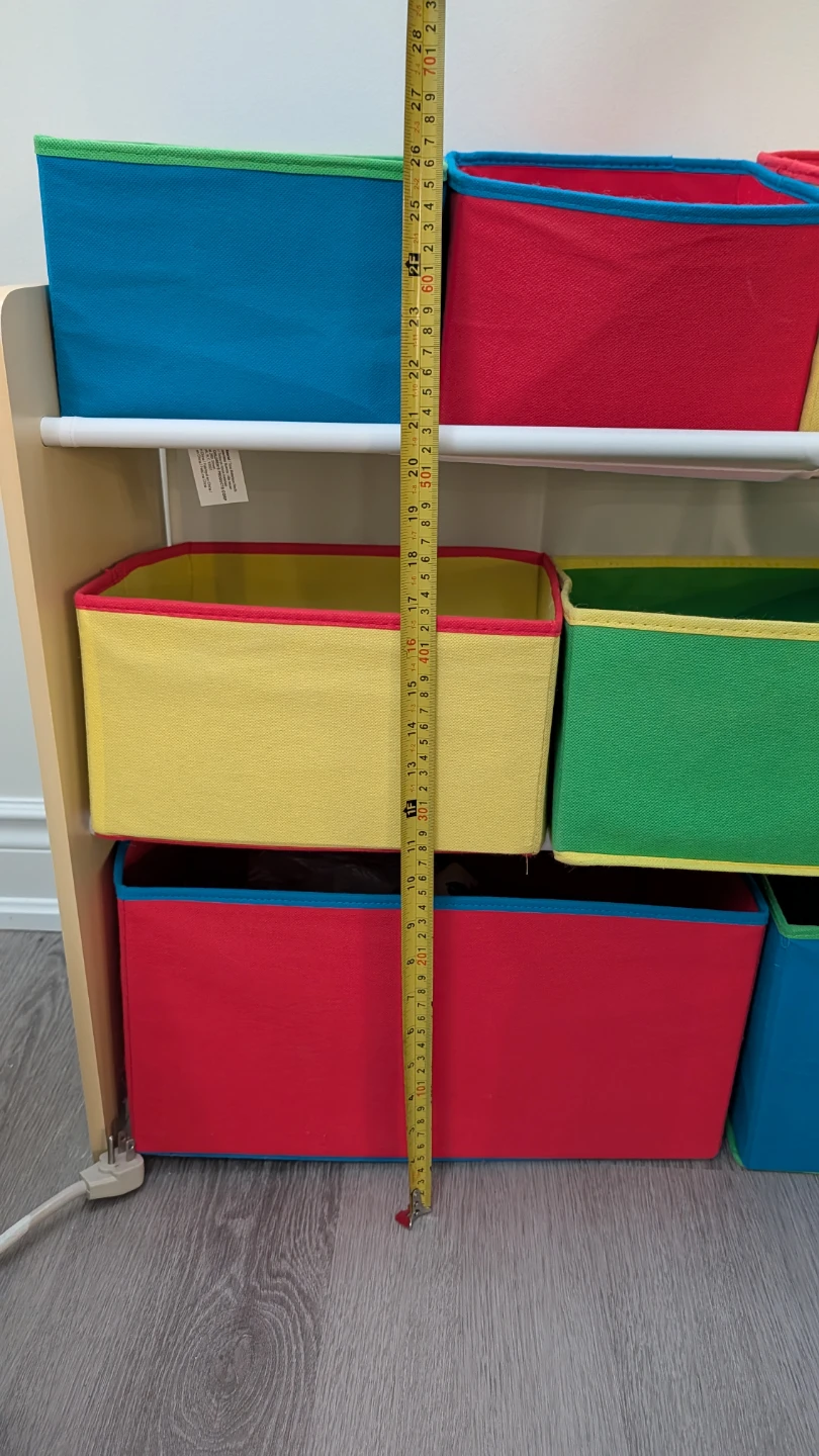 Kids' Toy Storage Shelf with Bins - photo 3