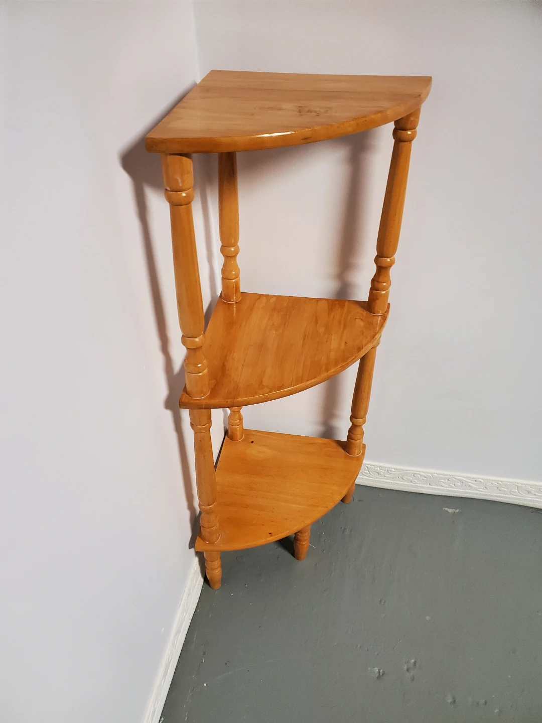 Wooden Corner Shelf - 3 Tier