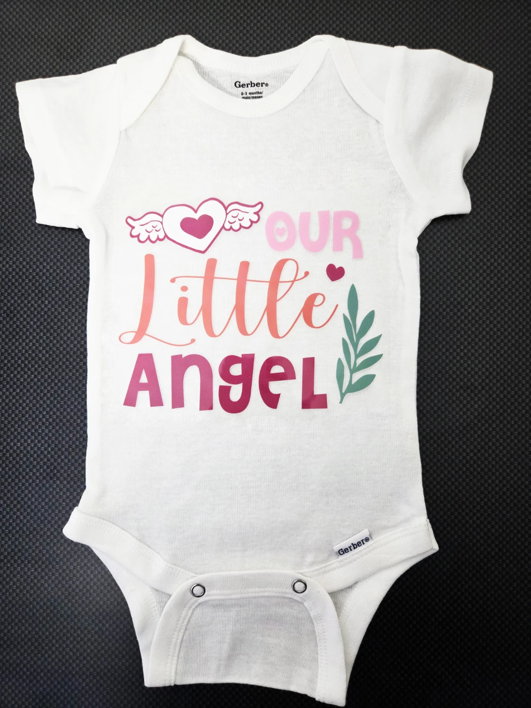 Custom 0-3 Months 'Our Little Angel' Onesie - New