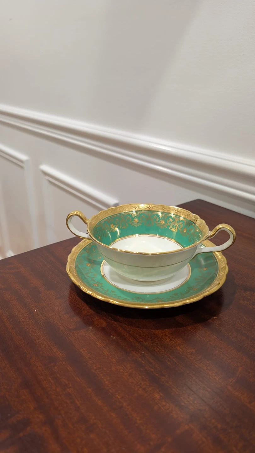 Aynsley tea cup or Soup Cup and Saucer Set