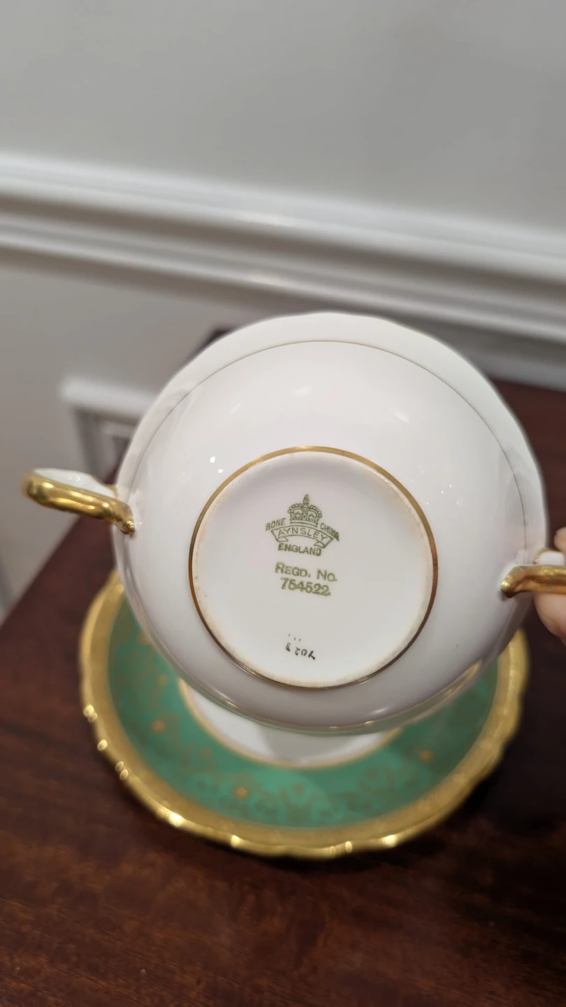 Aynsley tea cup or Soup Cup and Saucer Set - photo 5
