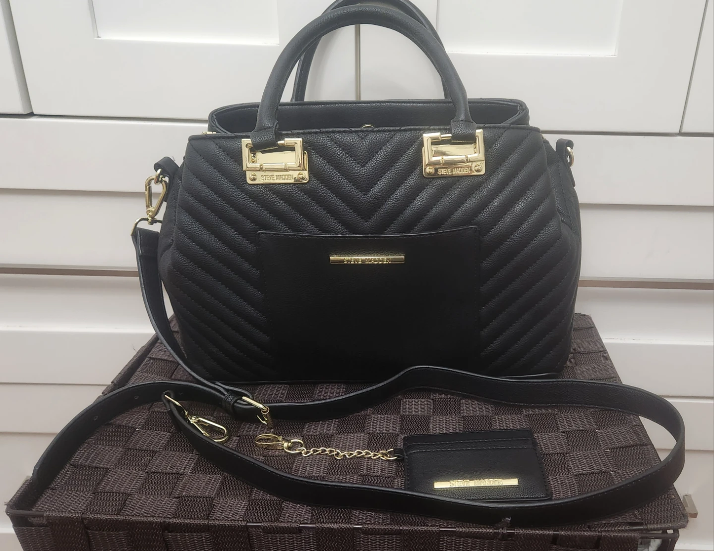 Steve Madden Black Satchel Bag