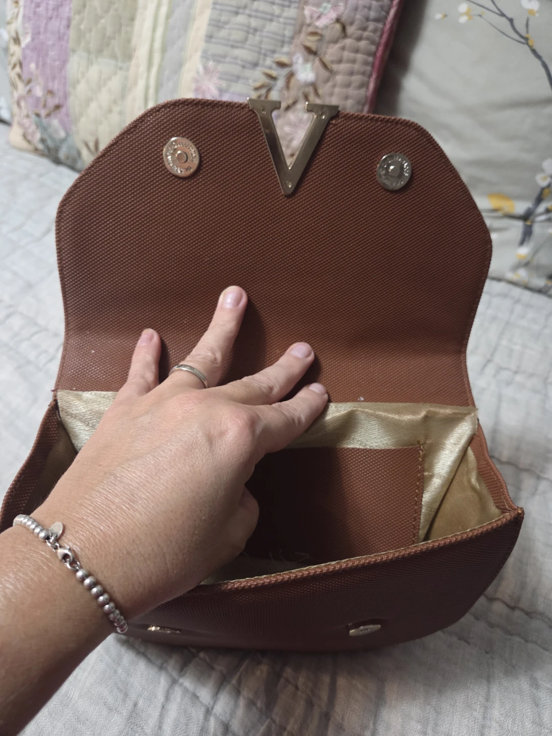 Brown Patterned Shoulder Bag - photo 2