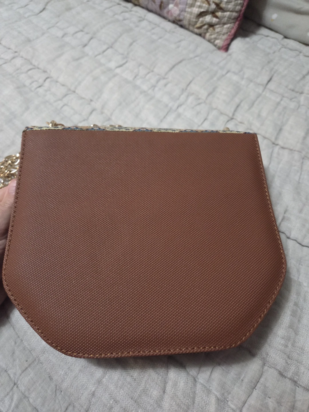 Brown Patterned Shoulder Bag - photo 3