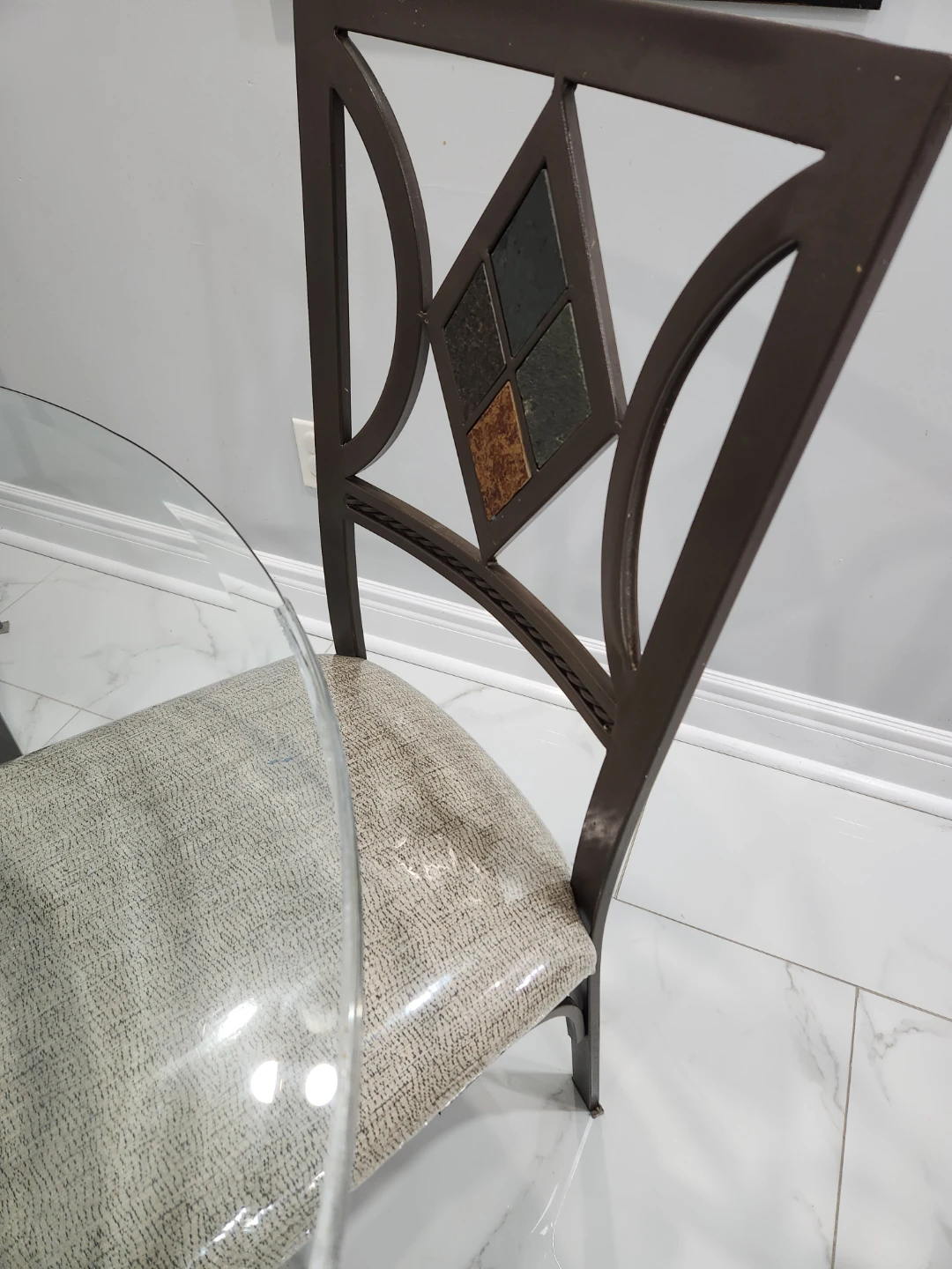 Glass Dining Table with 4 Chairs - photo 2