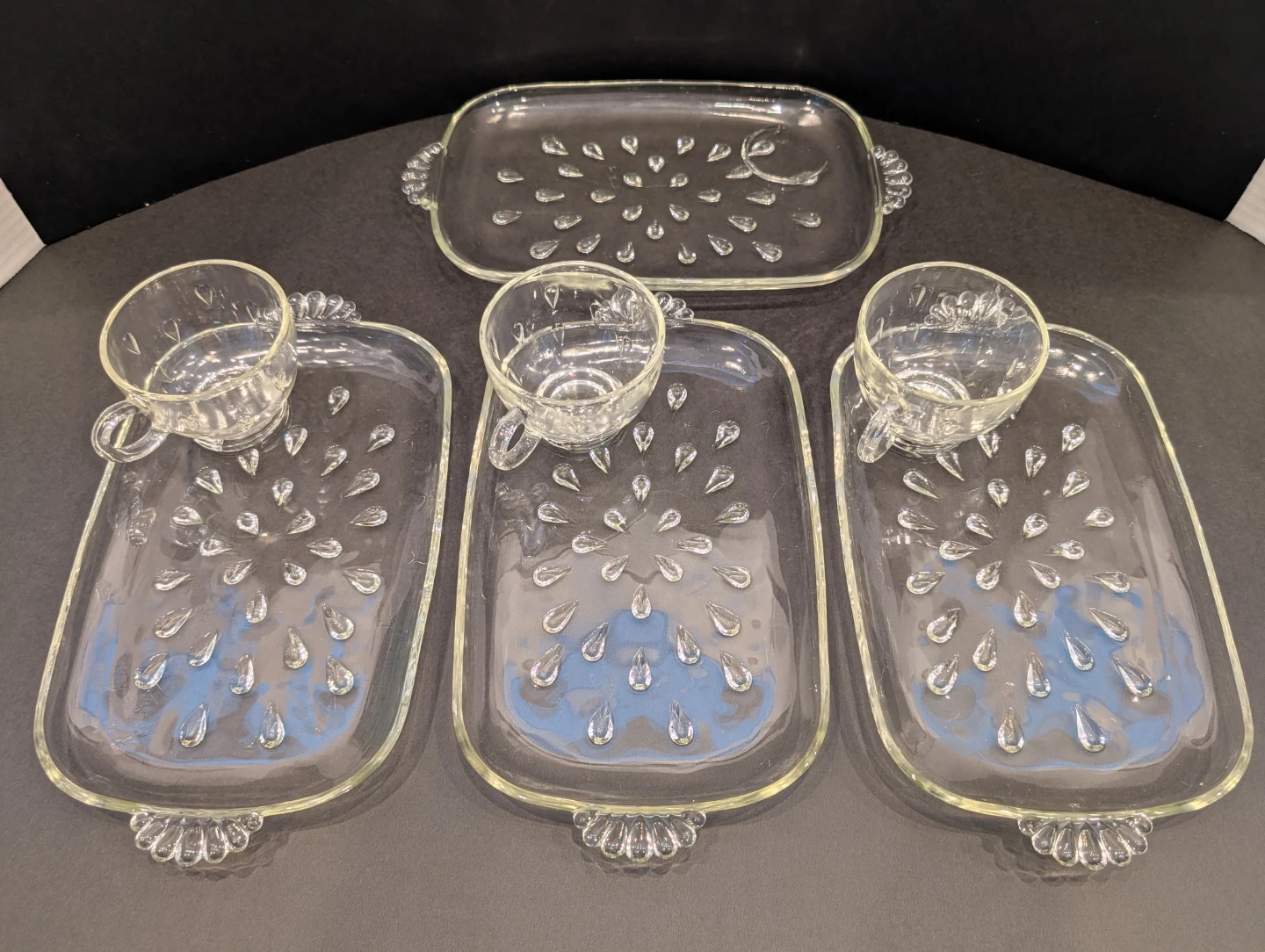 Vintage Hazel Atlas "Watermelon Seed" Snack Set