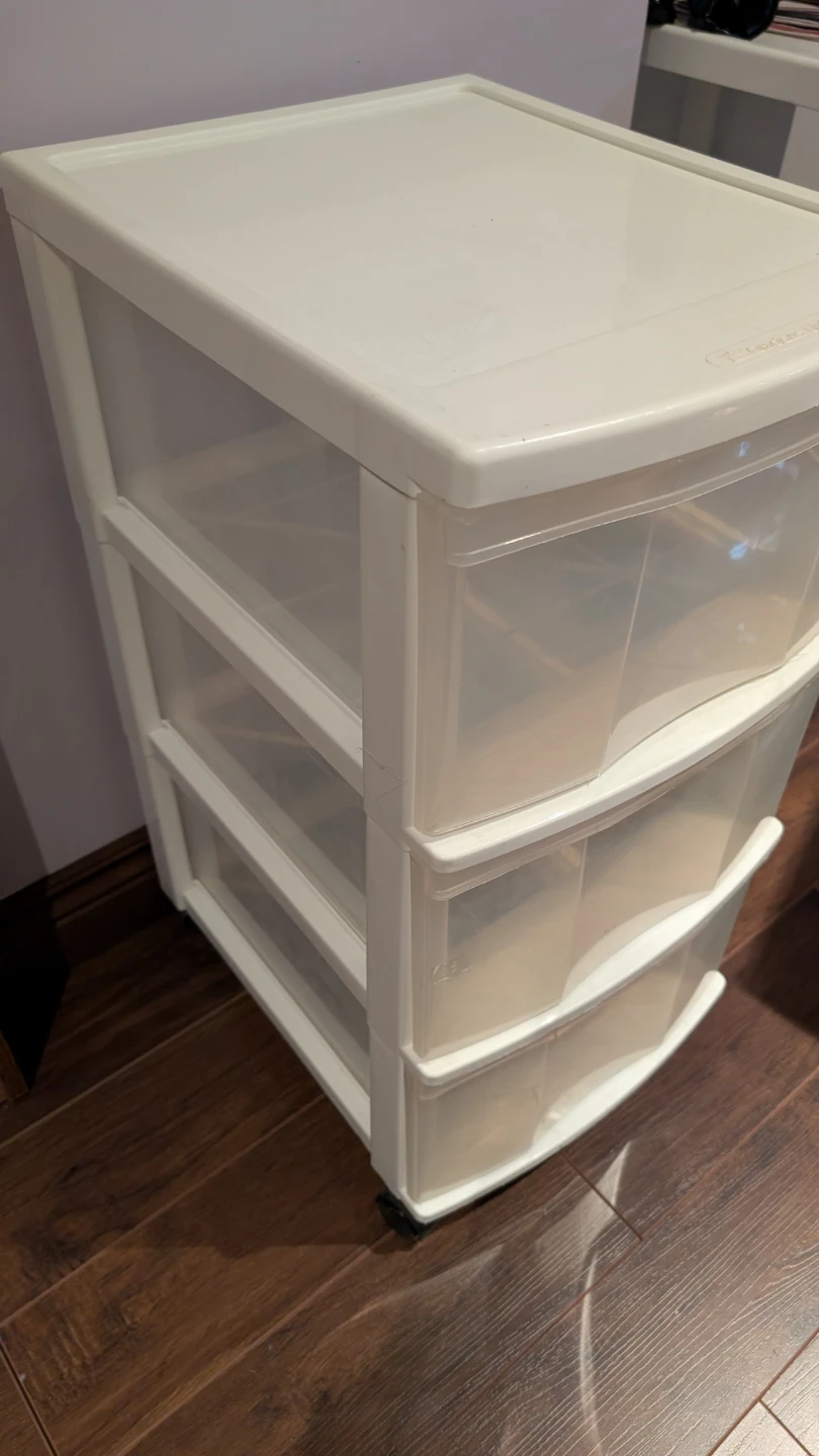 Clear 3-Drawer Storage Unit - photo 2